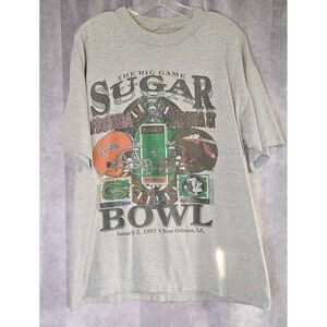 Florida Gators Shirt Mens Gray Football Sugar Bowl 1997 Seminoles Tee Flaws.